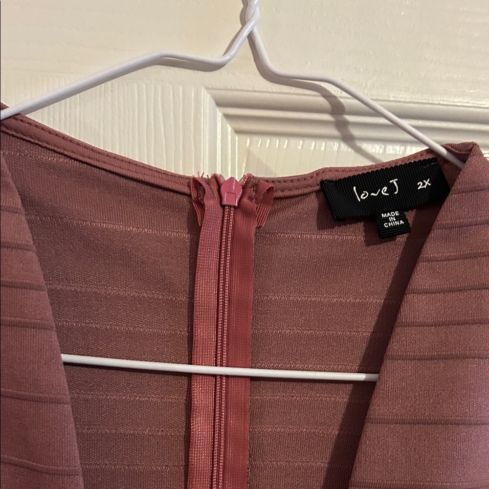 Love J Mauve Zipper Dress